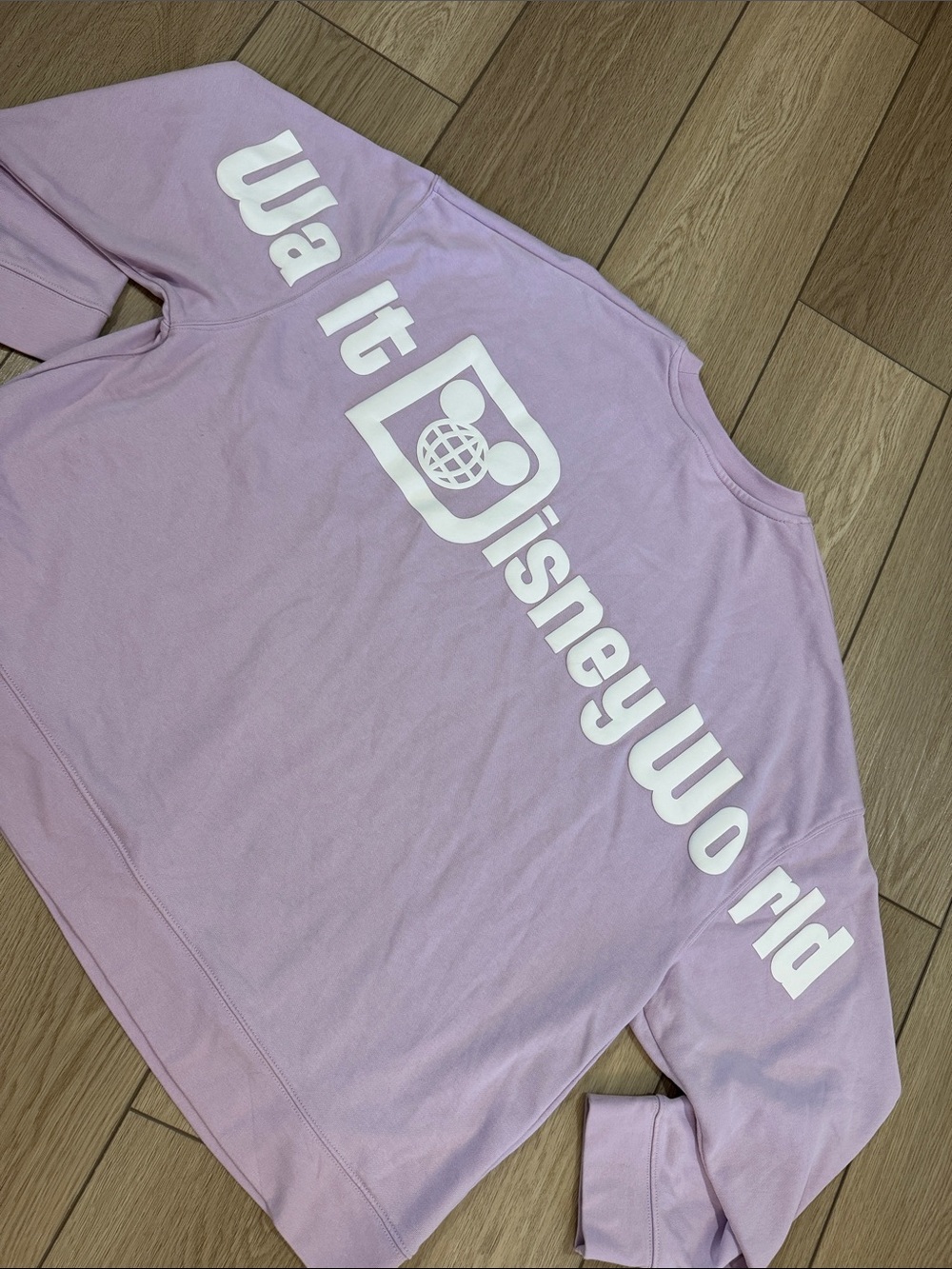 Walt Disney World Spellout Lavender Logo Shirt sz 1X Embroidered Travel